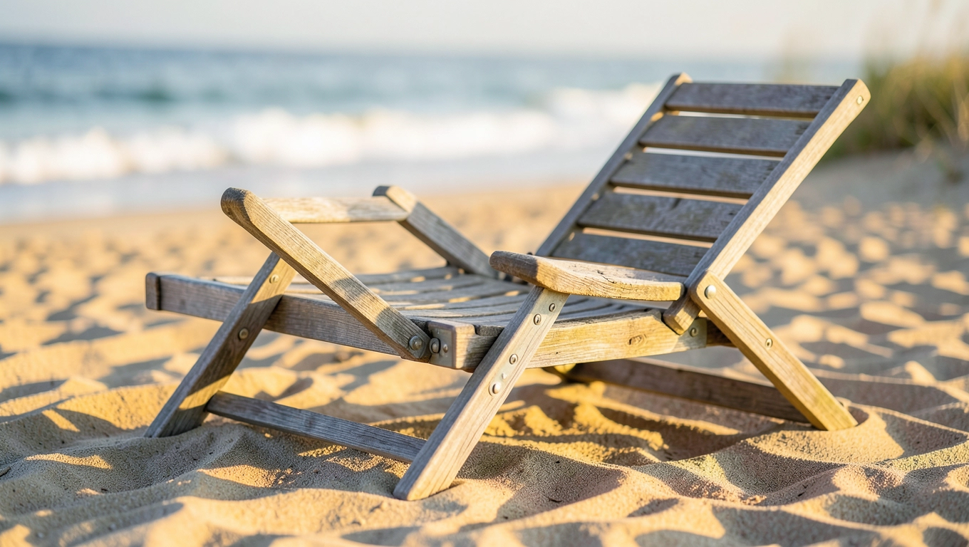 leżak składany plażowy