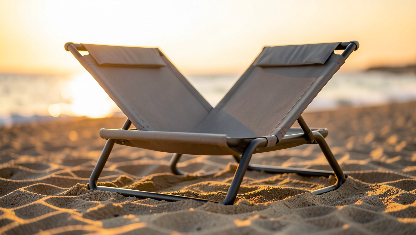 leżak turystyczny plażowy składany