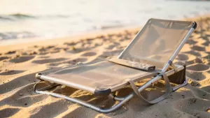 lekki leżak plażowy składany do torby