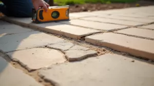 Układanie płyt tarasowych na suchym betonie